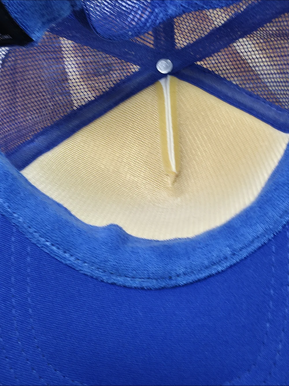 OTTO White Front Blue Mesh Trucker Hat with Red Text